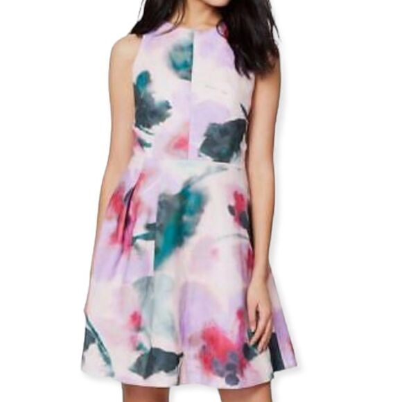 RACHEL Rachel Roy Splash Taffeta Fit & Flare Dress Size 6 - Picture 2 of 9